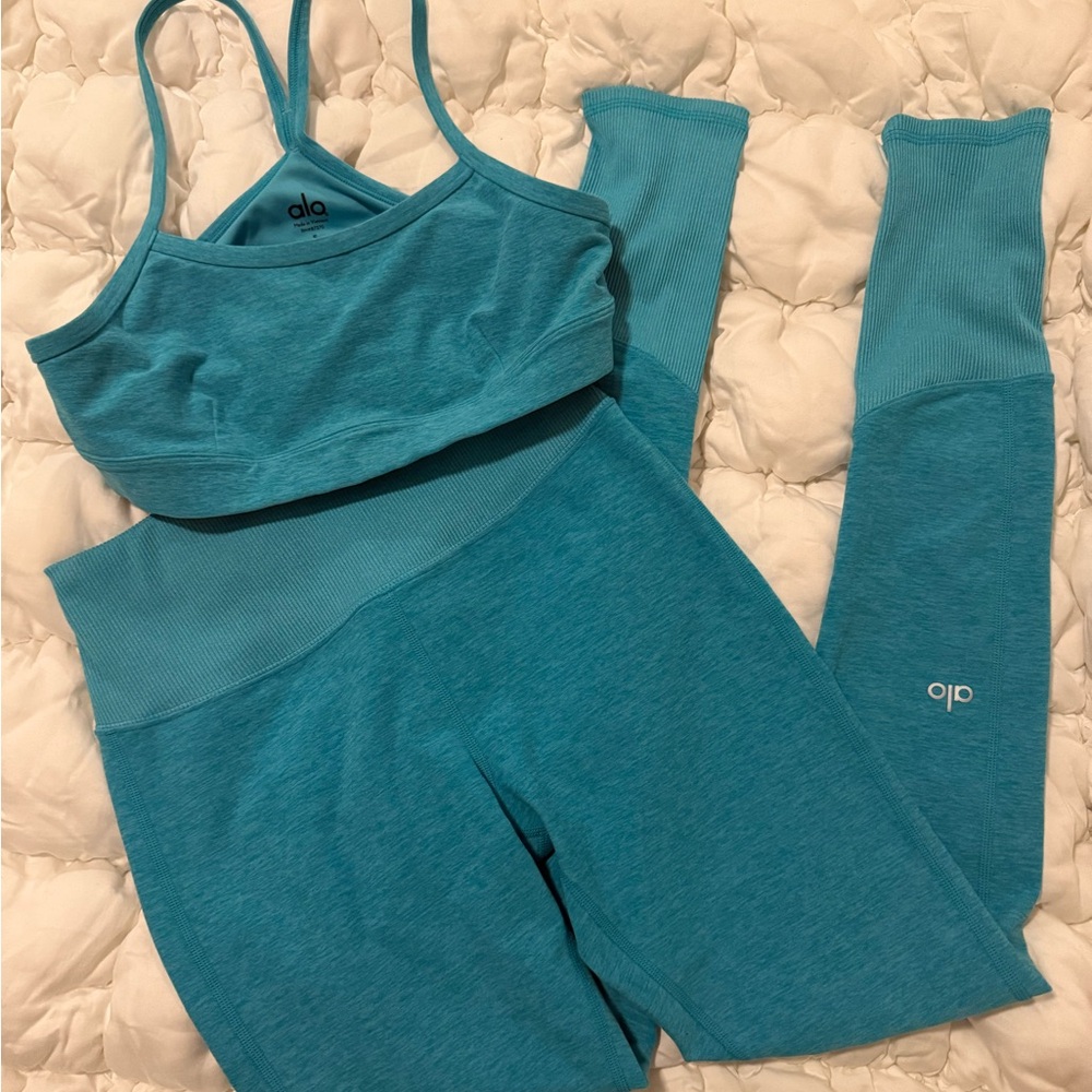 ALO Yoga Set High Waist Alosoft Legging & Alosoft Gratitude Bra
